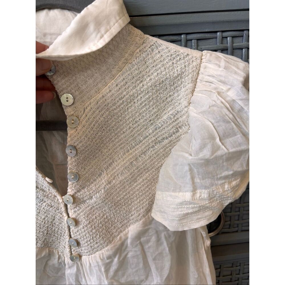 NWOT Hope for Flowers by Tracy Reese Smocked Henley Blouse, $325 B41 - Picture 5 of 9